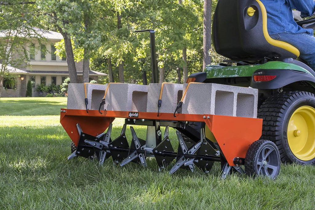 18 x 48 Tow Behind Poly Lawn Roller 550 lbs Weight with Water, Poly Drum and Steel Frame, with Plug. Designed for Lawn and Garden Tractors