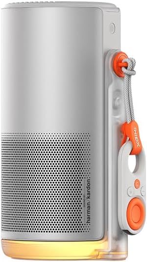 XGIMI MoGo 4 Laser Projektor Przenośny z 4 Filtrami, 550 Lumens ISO, Obrót 360°, Bateria Wbudowana, 2,5 Godziny Odtwarzania, Zintegrowany Google TV & Netflix, 2x6W Harman Kardon