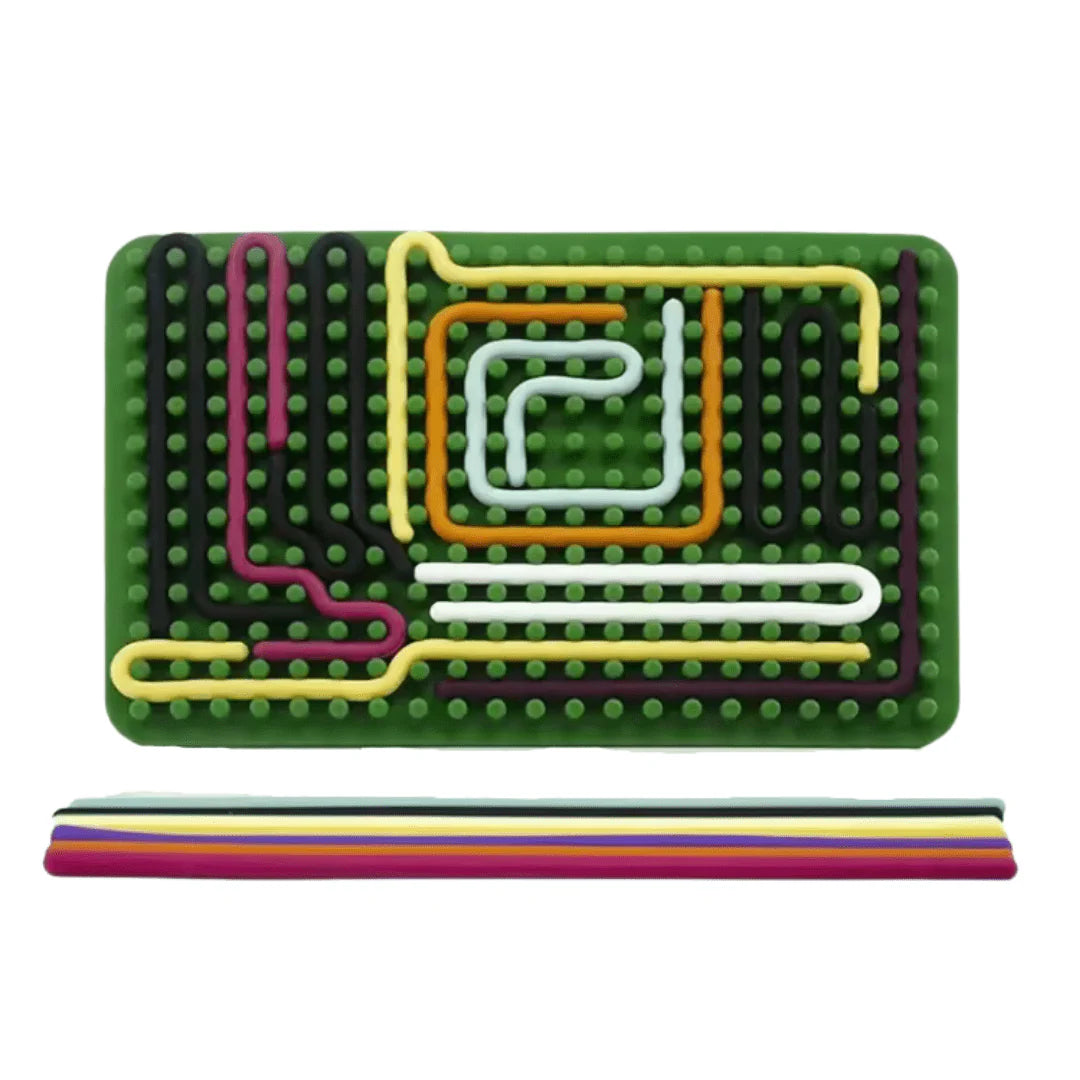 Montessori Silicone Sensory Board with Adhesive Colorful Strips