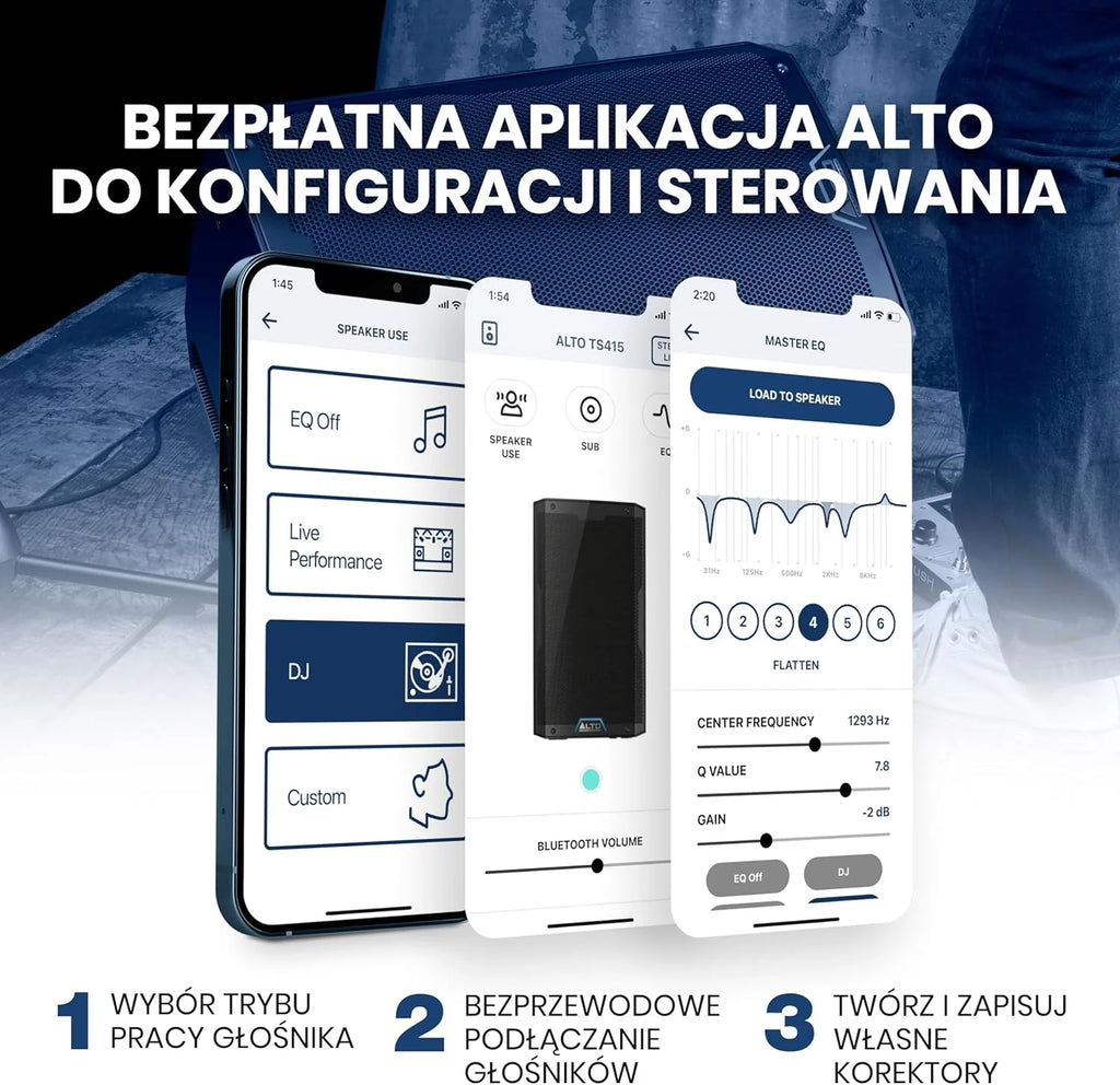 ALTO TS410 Aktywny Głośnik PA 2000W 10 z 3-Kanałowym Mikserem, Bluetooth, Bezprzewodowym Podłączaniem Głośników, DSP i Aplikacją