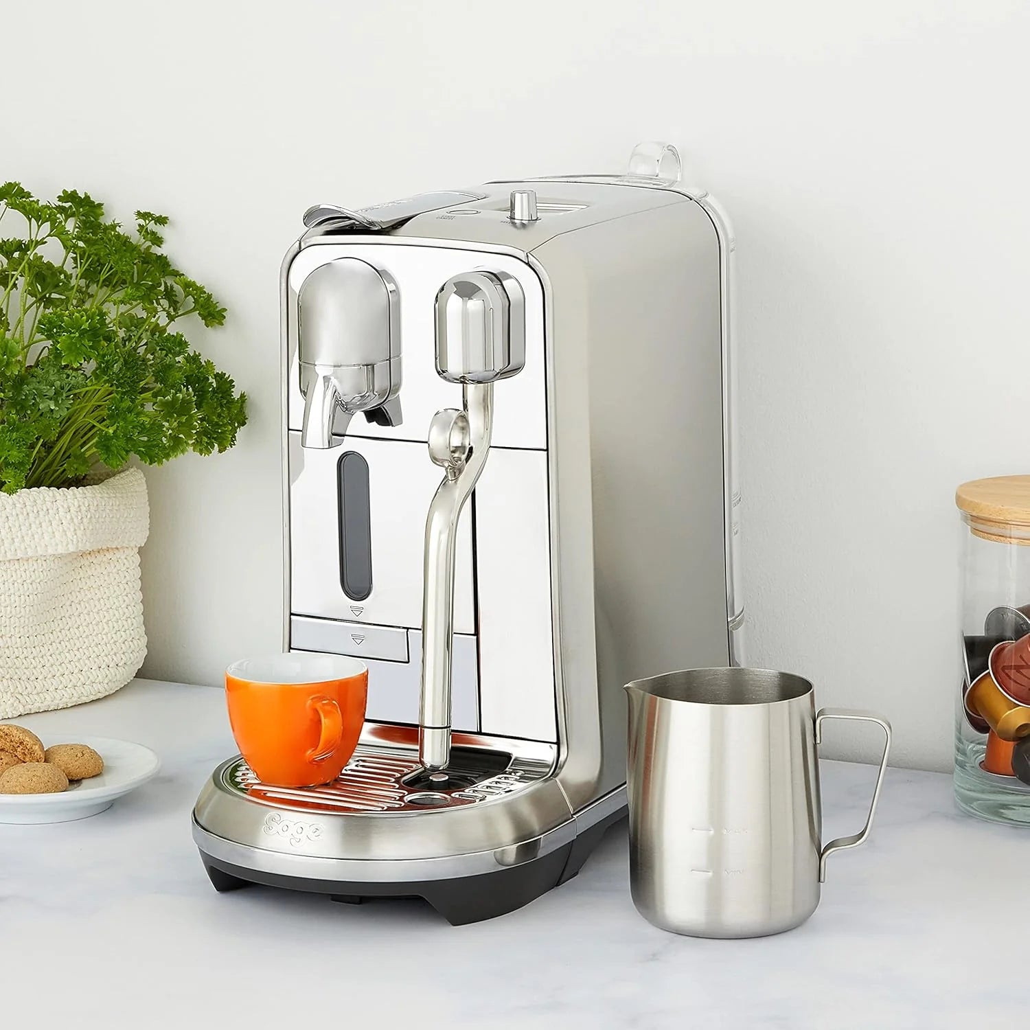 Sage Appliances NESPRESSO SNE800 the Creatista Plus firmy Sage, szczotkowana stal nierdzewna