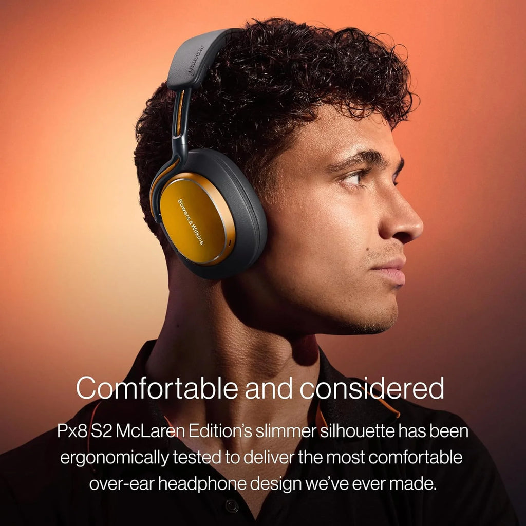 Bowers & Wilkins Px8 S2 bezprzewodowe słuchawki z redukcją szumów z Bluetooth Audio, funkcja szybkiego ładowania, 30 godzin odtwarzania w wysokiej rozdzielczości i mikrofonem - onyks czarny