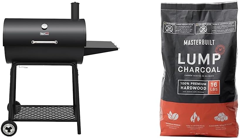 2026 Royal Gourmet CC1830 30-calowy grill węglowy ze stolikiem bocznym, grill zewnętrzny o powierzchni do gotowania 627 cali kwadratowych do ogrodu, na patio i na imprezy, czarny