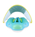 Baby Float with Canopy, Inflatable Pool Ring for 3–36 Months, Blue