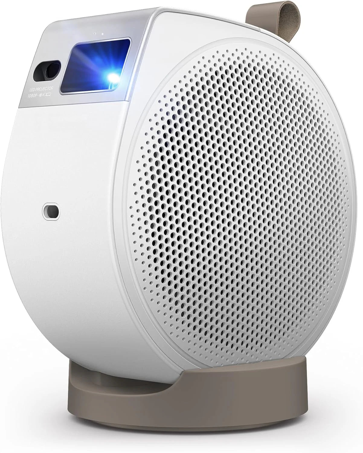 BenQ GV32 1080p przenośny projektor sufitowy, 500 ANSI lumenów LED, Google TV z licencją Netflix, HDR10 z 95% Rec. 709, Wi-Fi i Bluetooth, głośnik subwoofera