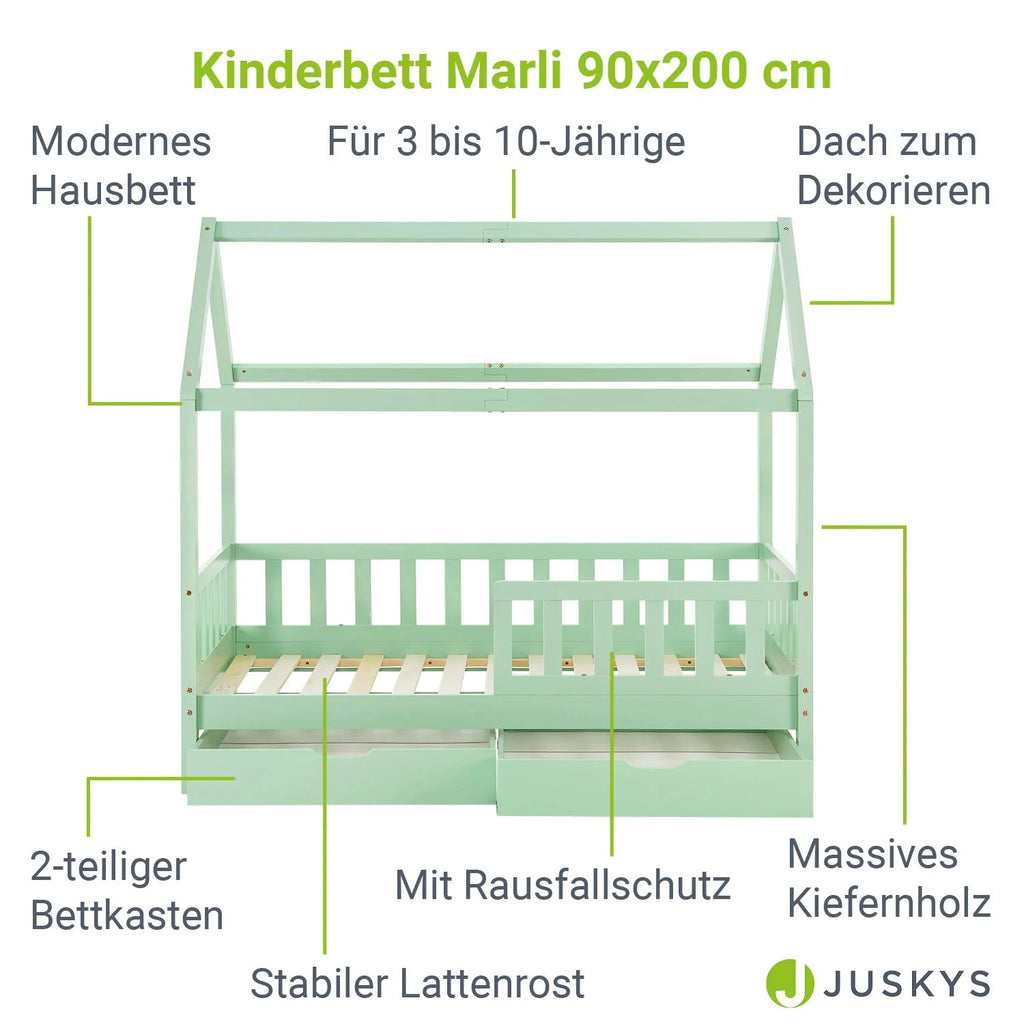 2026 Łóżko dziecięce Marli 90 x 200 cm z szufladami