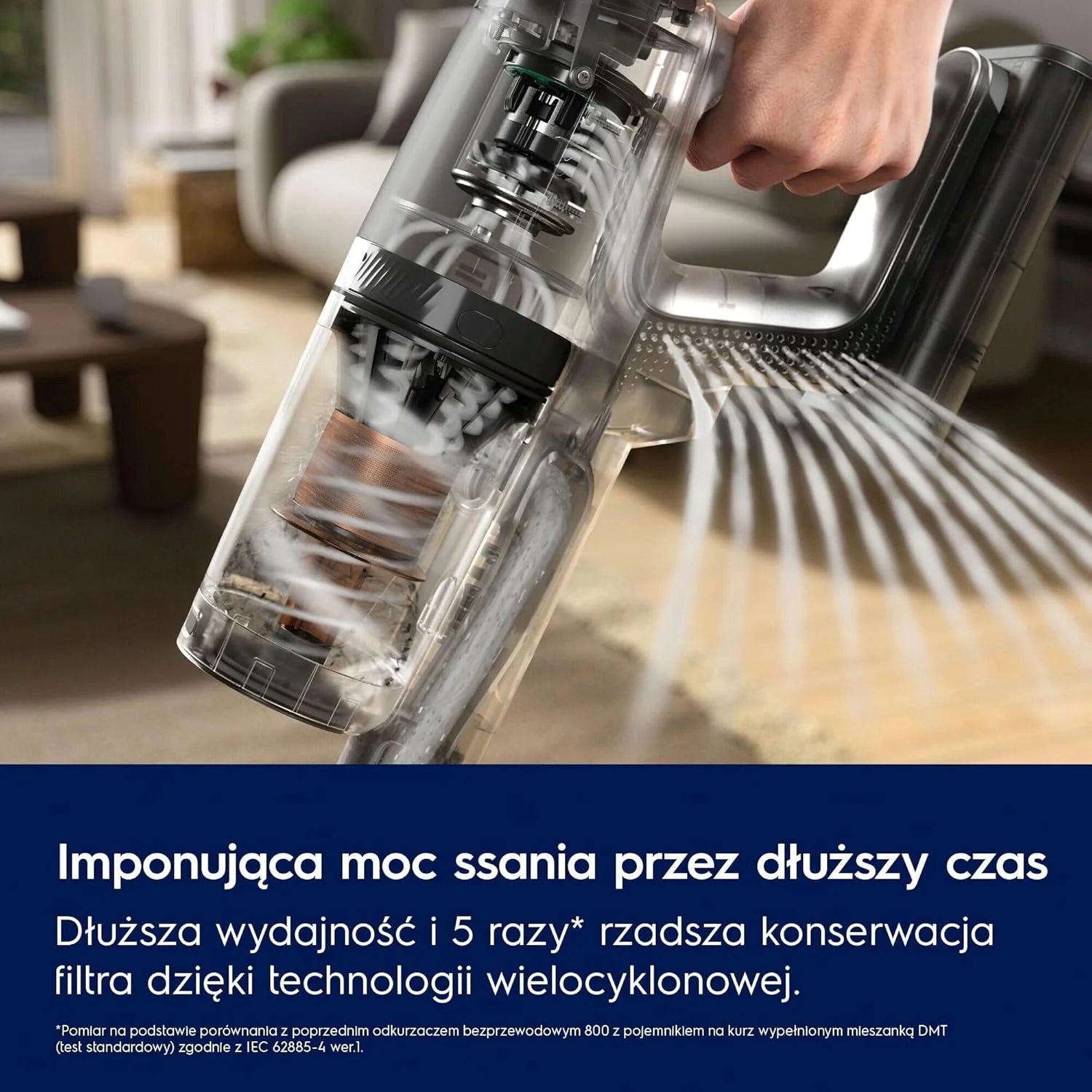Electrolux Odkurzacz Bezprzewodowy Ultimate 800 EP82AB25UG, Dysza wielopowierzchniowa PowerPro, Ergonomiczna konstrukcja i tryb automatyczny na powierzchni, Czas pracy 90 minut, Miejska Szarość