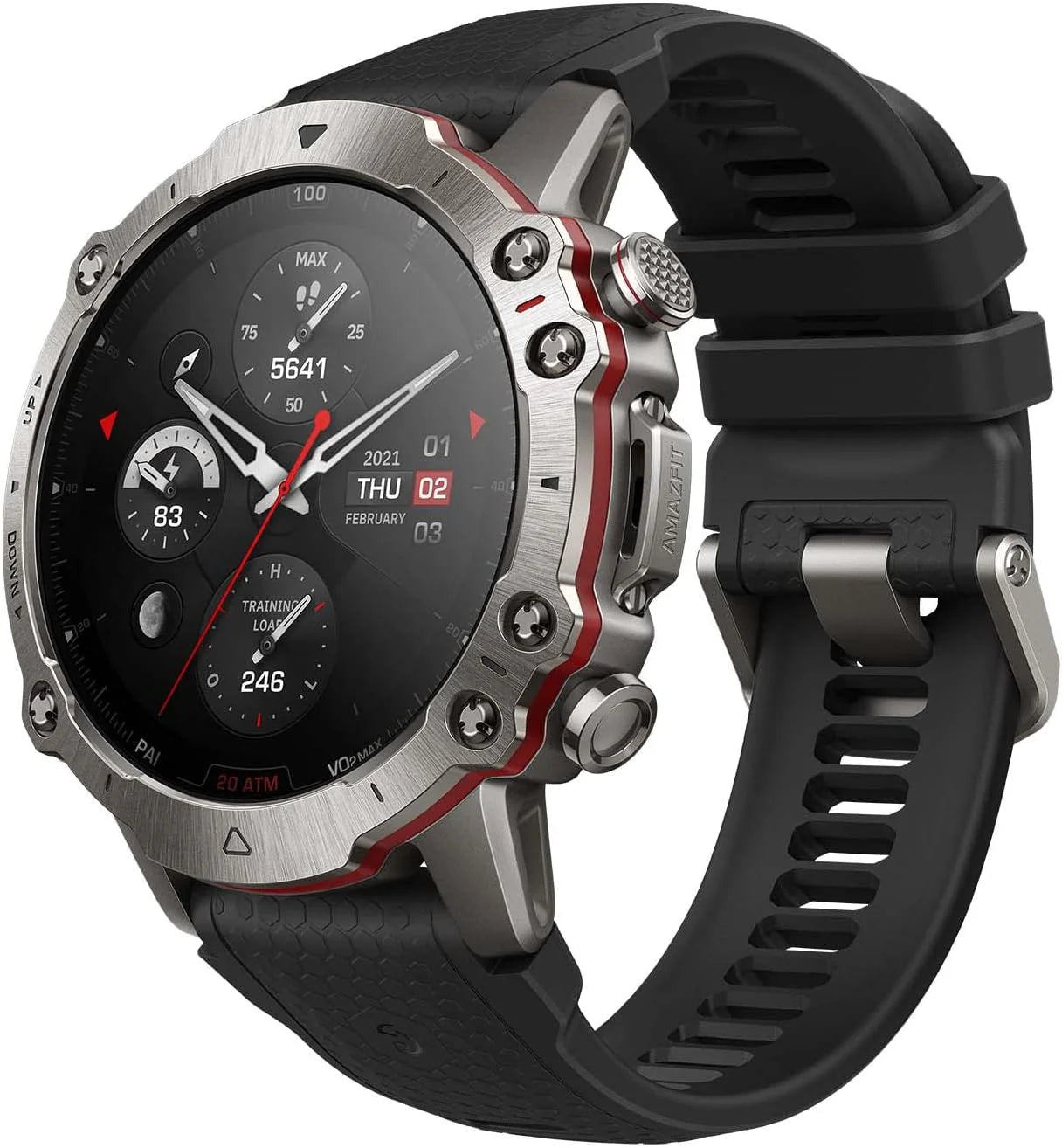 Amazfit Uniseks Falcon Granatowy Smartwatch, Czarny/Srebrny, 1.69