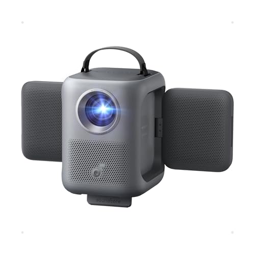 Inteligentny projektor soundcore Nebula P1i z WiFi i Bluetooth, obrotowymi głośnikami, dźwiękiem Dolby Audio 2.0, jasnością 380 ANSI lumenów, rozdzielczością Full HD 1080P
