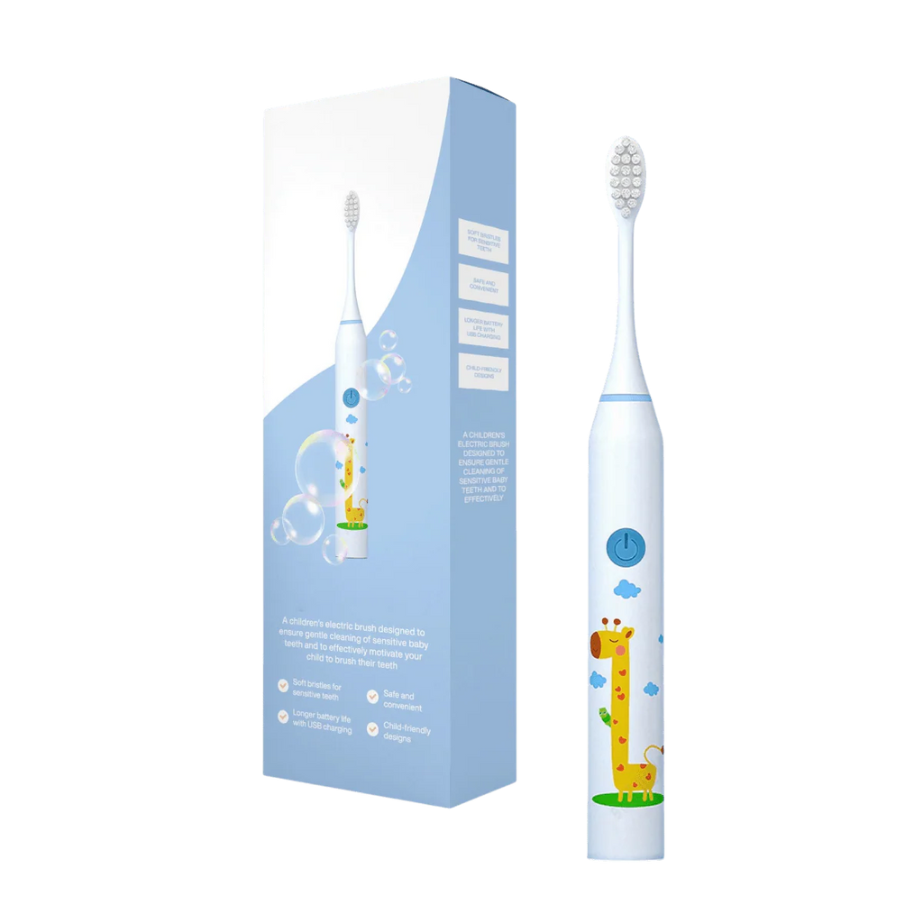 Electric Toothbrush Kids with Bear, Giraffe, Crocodile Rabbit Design