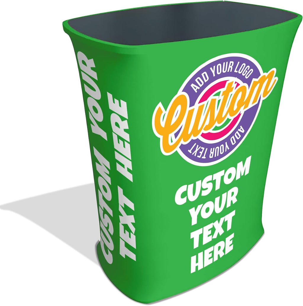 LookOurWay Customizable Square Trade Show Podium, Includes, Custom