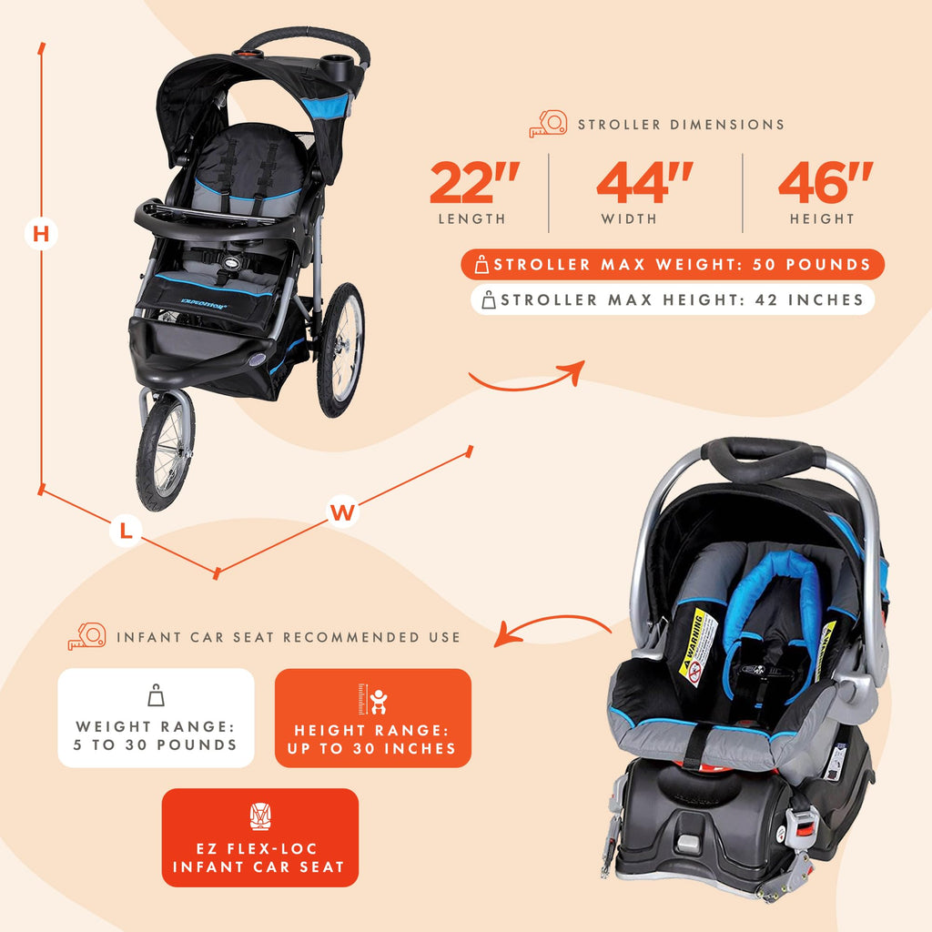 Baby Trend ExpeditionÂ® Jogger, Dash Black