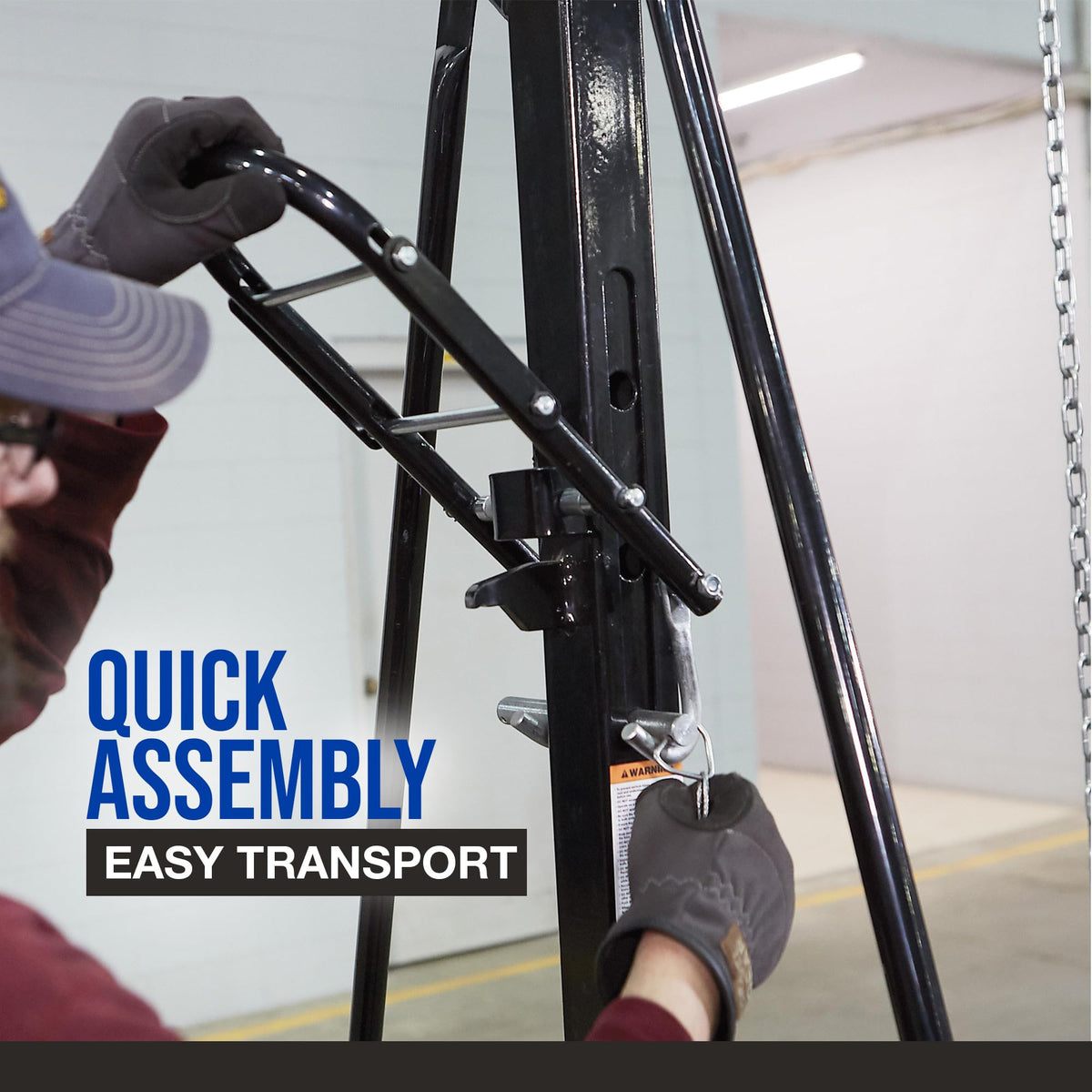 Strongway Adjustable Gantry Crane, 2000-Lb. Capacity, 11.9ft. Lift