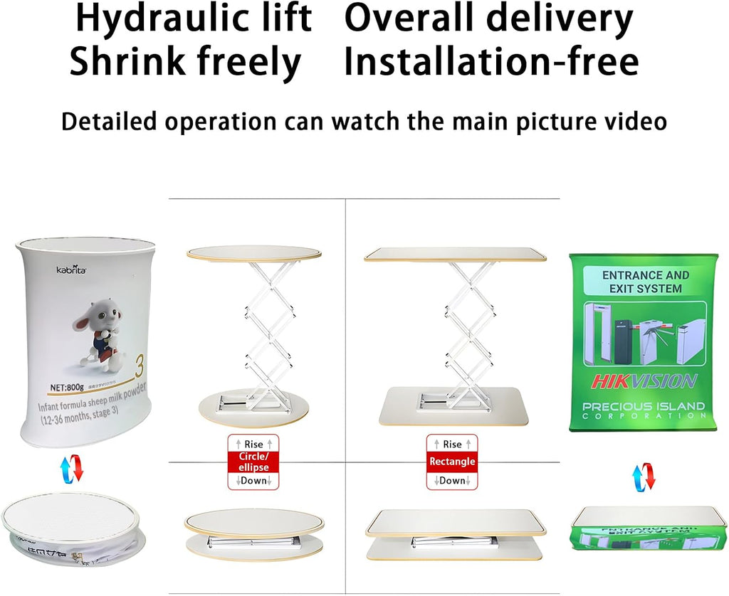 Customize Portable Trade Show Podium Table Display (Circular)