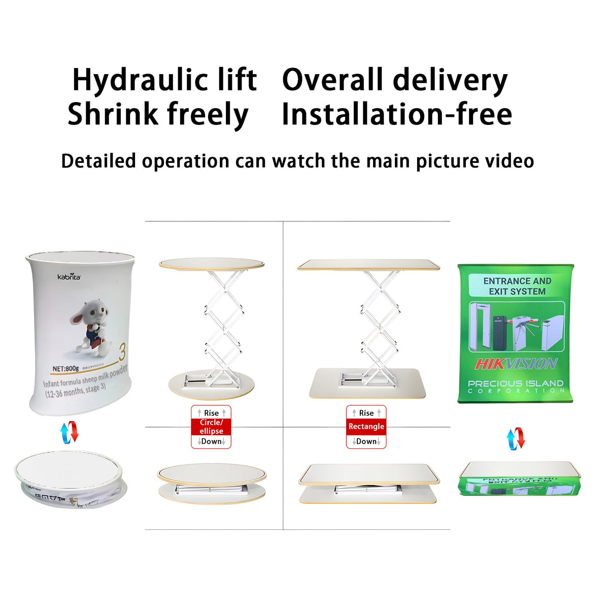 Customize Portable Trade Show Podium Table Display (Circular)