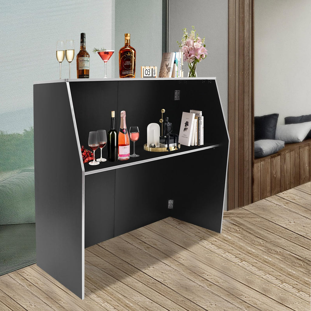 Portable Event Bar,Folding Portable Bar,Foldable Portable Event Bar Cabinet,Wine Bar Cabinet,Bar Cabinet,Foldable Bar Table,Foldable Storage Cabinet for Home Kitchen,Party