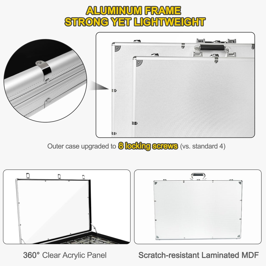 2 Pcs Trade Show Display Case â 34"x22" Large Tabletop Showcase