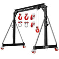 3 Ton Gantry Crane MAX6600lbs, Manual Trolley, 8.53FT Max Width, Portable Shop Crane with 8.53-12.47 FT Adjustable Height for Factories, Warehouses, Auto Repair, Black