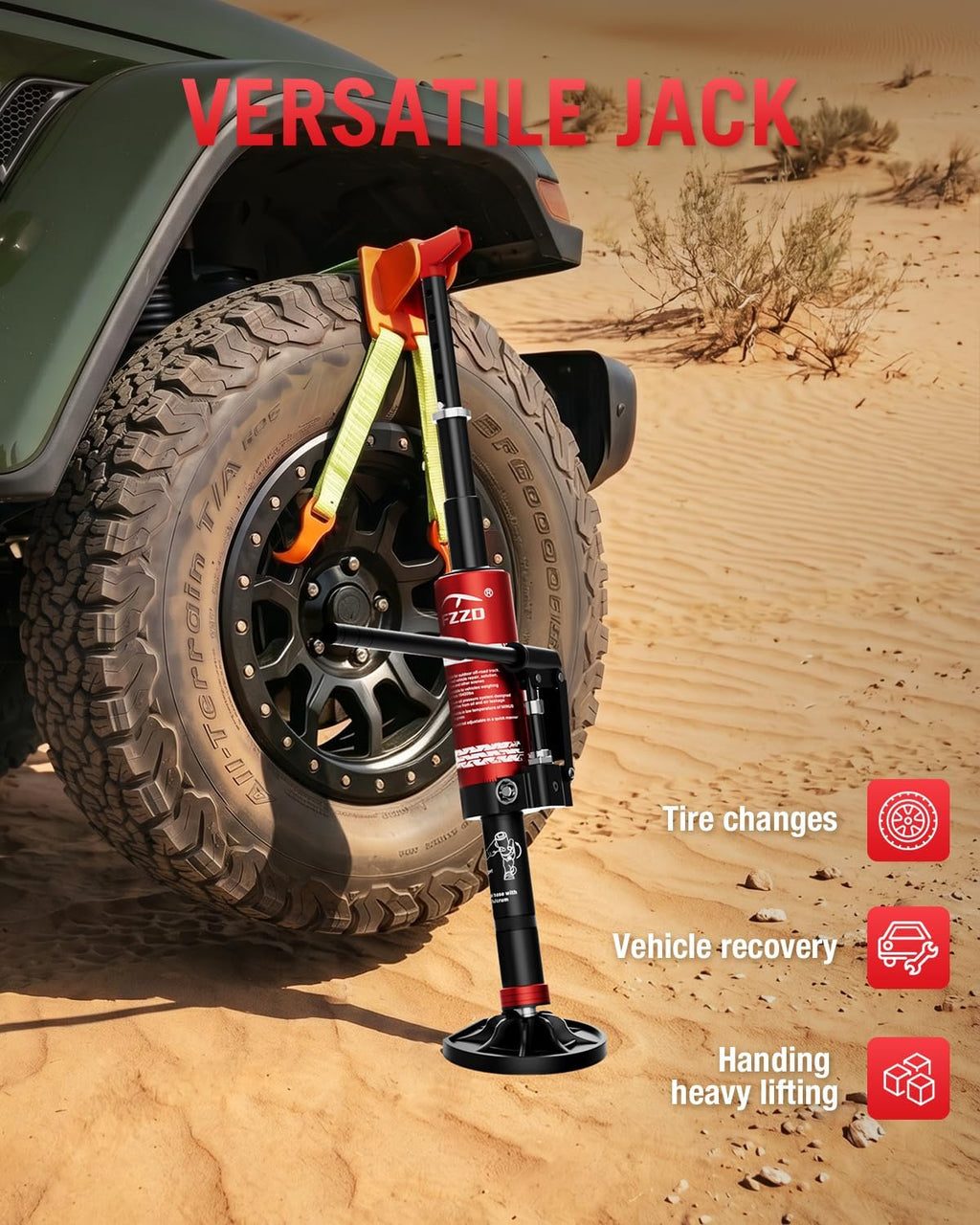 Portable Hydraulic Jack with Lift Mate, 4x4 Off Road Jack for SUV ATV UTV