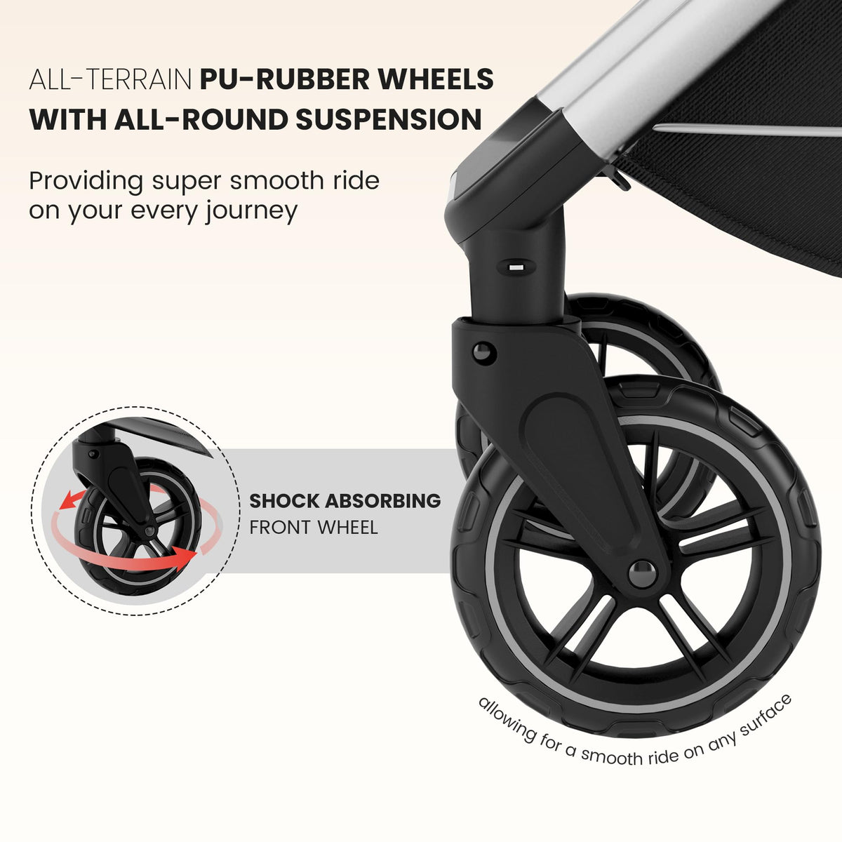 Accombe 2-in-1 Convertible Baby Stroller for Newborn to Toddler