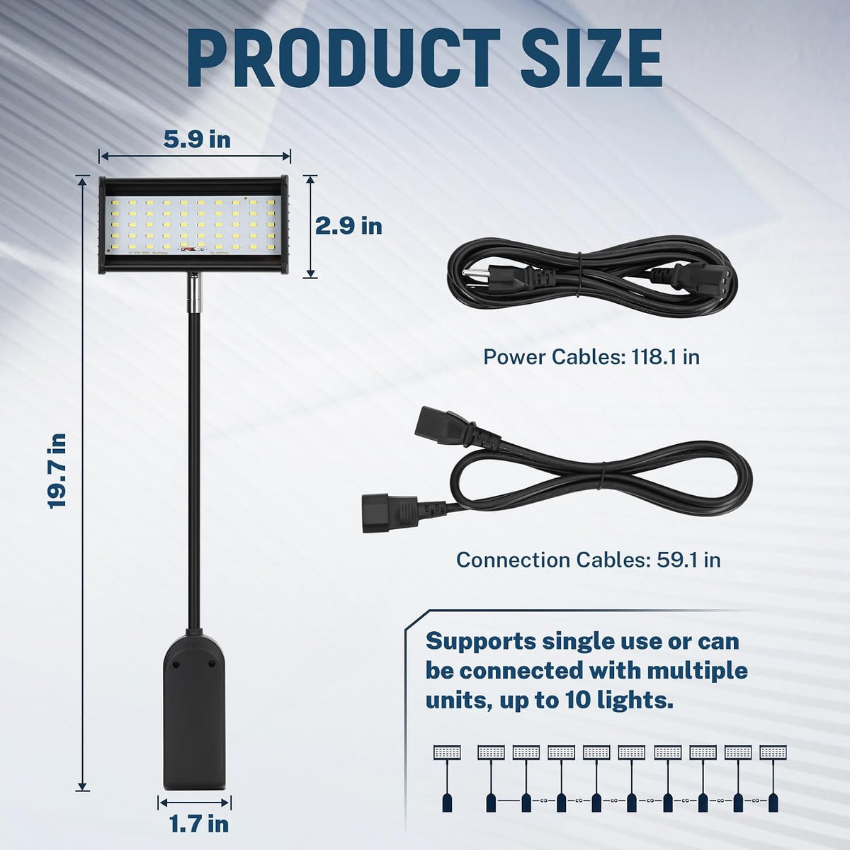 Trade Show Booth Lights, 3pcs LED Display Lighting and Exhibit Arm Lighting