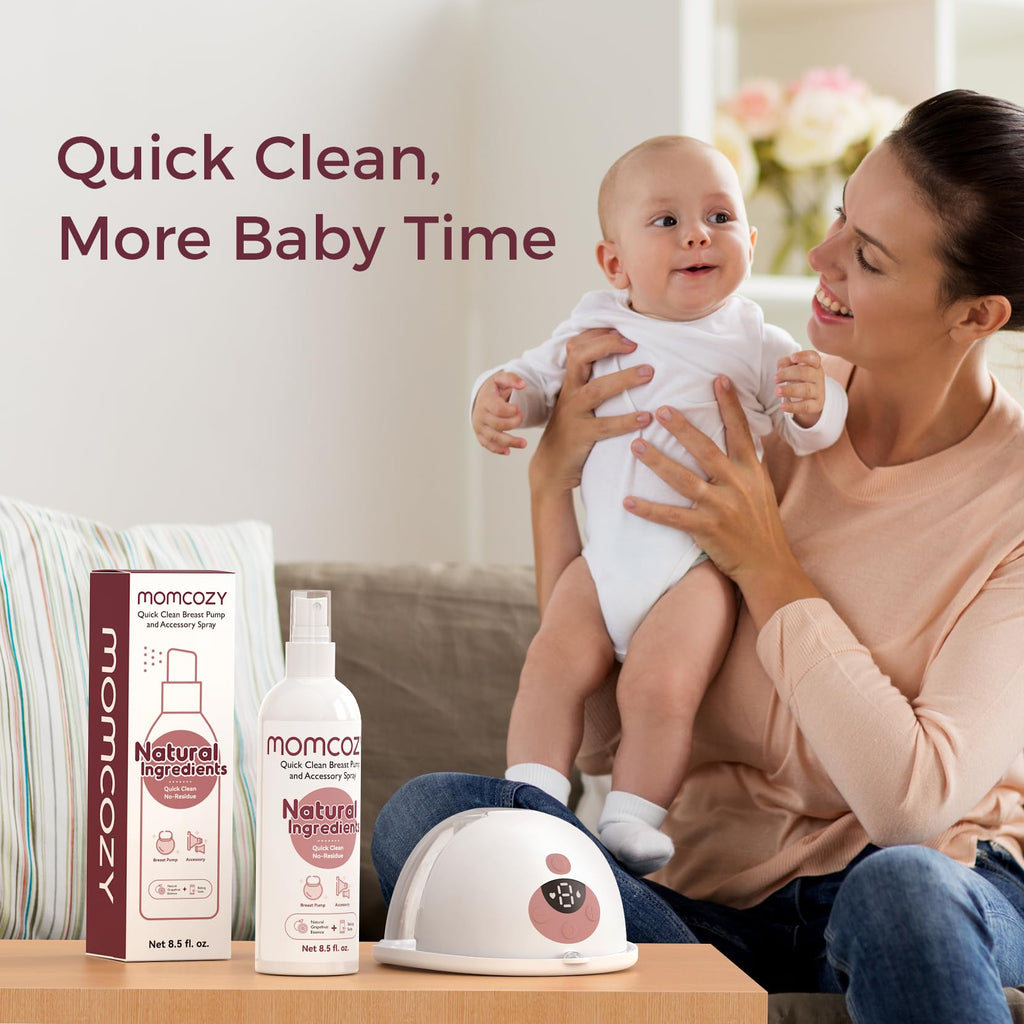Momcozy M5 Lite Hands-Free Wearable Breast Pump, DoubleFit Flange for Baby-Like Comfort, 3 Modes & 9 Suction Levels, No Flange Insert or Hard Carry Case, 24mm, 2-Pack, Cozy Red