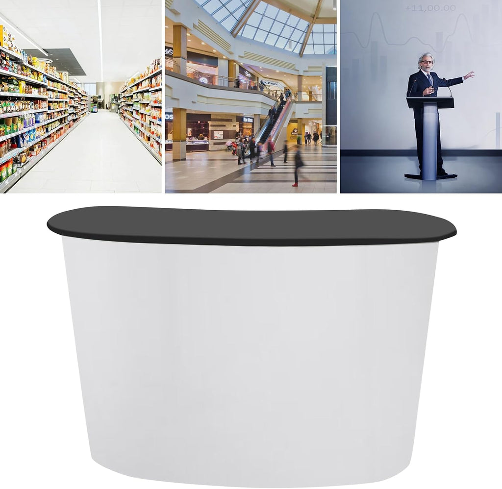 Portable Trade Show Counter Tradeshow Podium Table,Salon Reception Desk,Pop Up Mall Shop Display Counter Table Stand