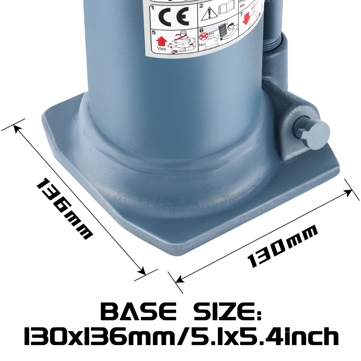 BAOSHISHAN 4 Ton Double Ram Bottle Jack 10.43" to 24" Lift Range