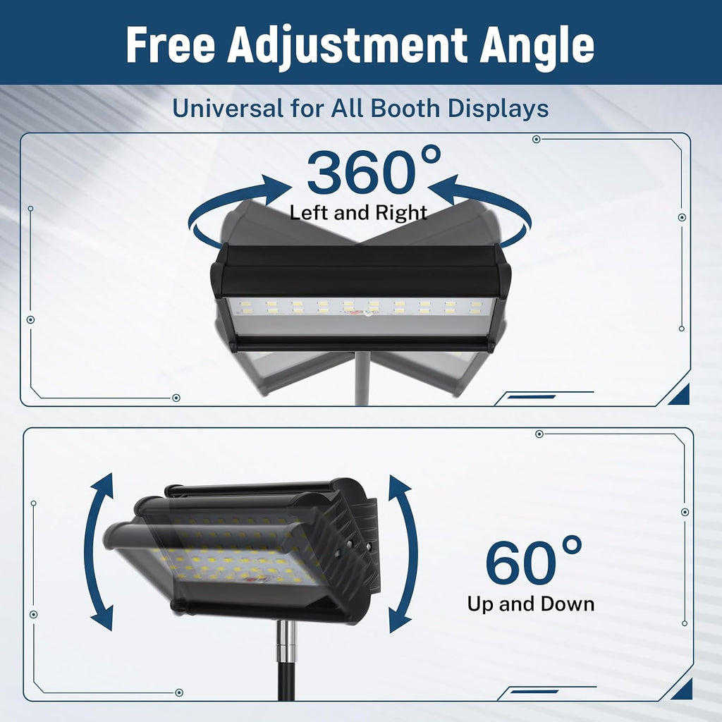 Trade Show Booth Lights, 3pcs LED Display Lighting and Exhibit Arm Lighting