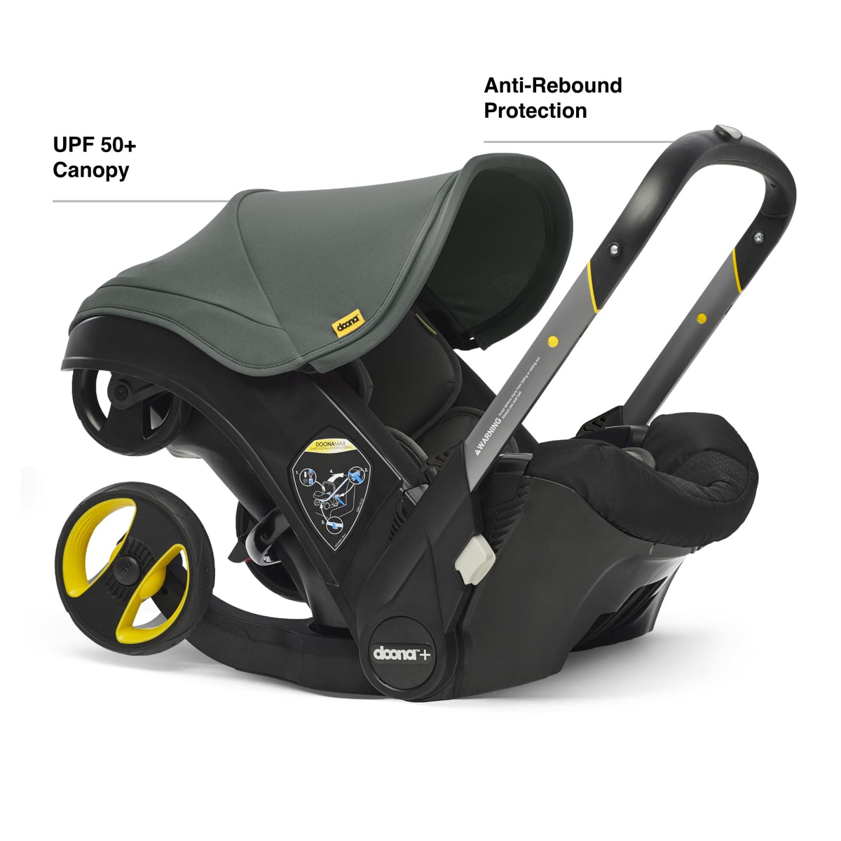Doona Car Seat & Stroller, Nitro Black - All-in-One Travel System
