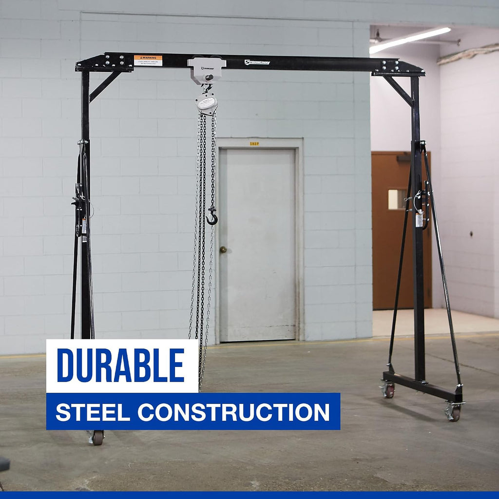 Strongway Adjustable Gantry Crane, 2000-Lb. Capacity, 11.9ft. Lift