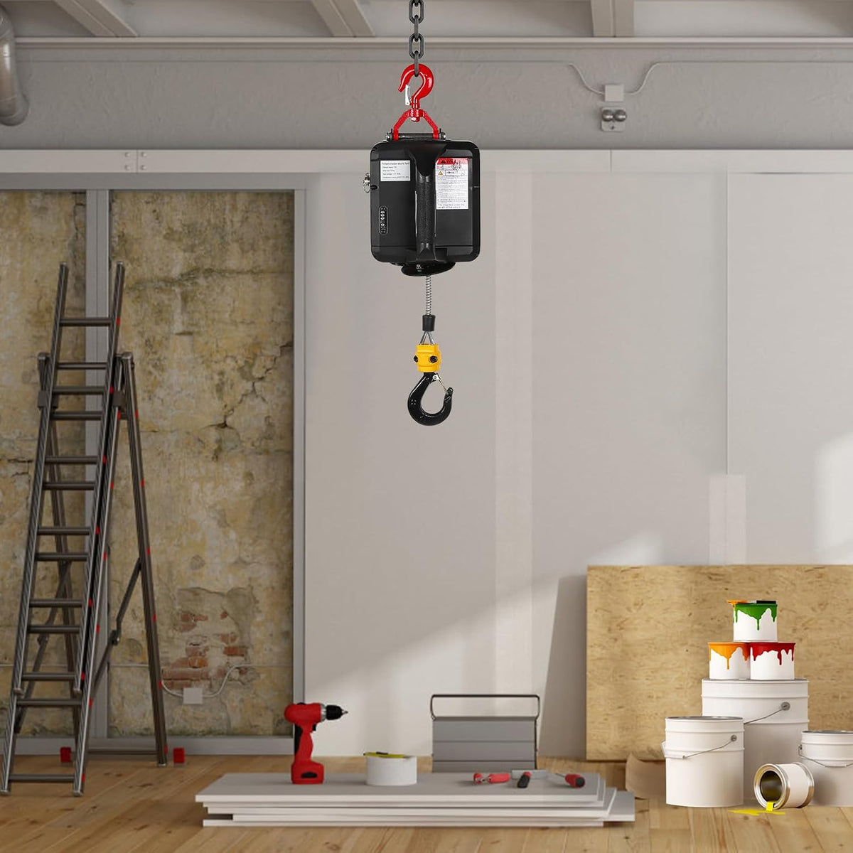 BEAMNOVA 3-in-1 Portable 1543lbs Electric Hoist Wireless Remote Control