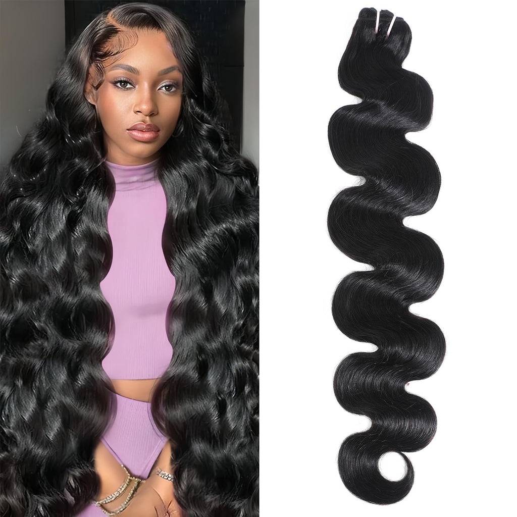 15A Raw Indian Human Hair Bundles Body Wave Bundles Human Hair,Triple Lifespan Virgin Remy Hair,No Tangle Shedding,Keep Texture Silky Soft After Multiple Washes (3 Bundles Natural Black, 20 22 24)