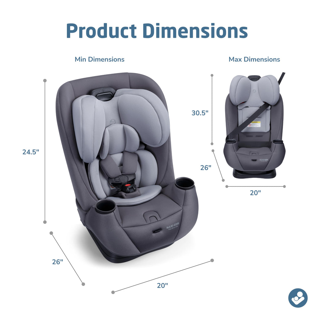 Maxi-Cosi Pria All-in-One Convertible Car Seat, Infant to Toddler Car Seat, Easy-Install Harness, Machine-Washable Cover, 5-100 lbs, SeaDrift