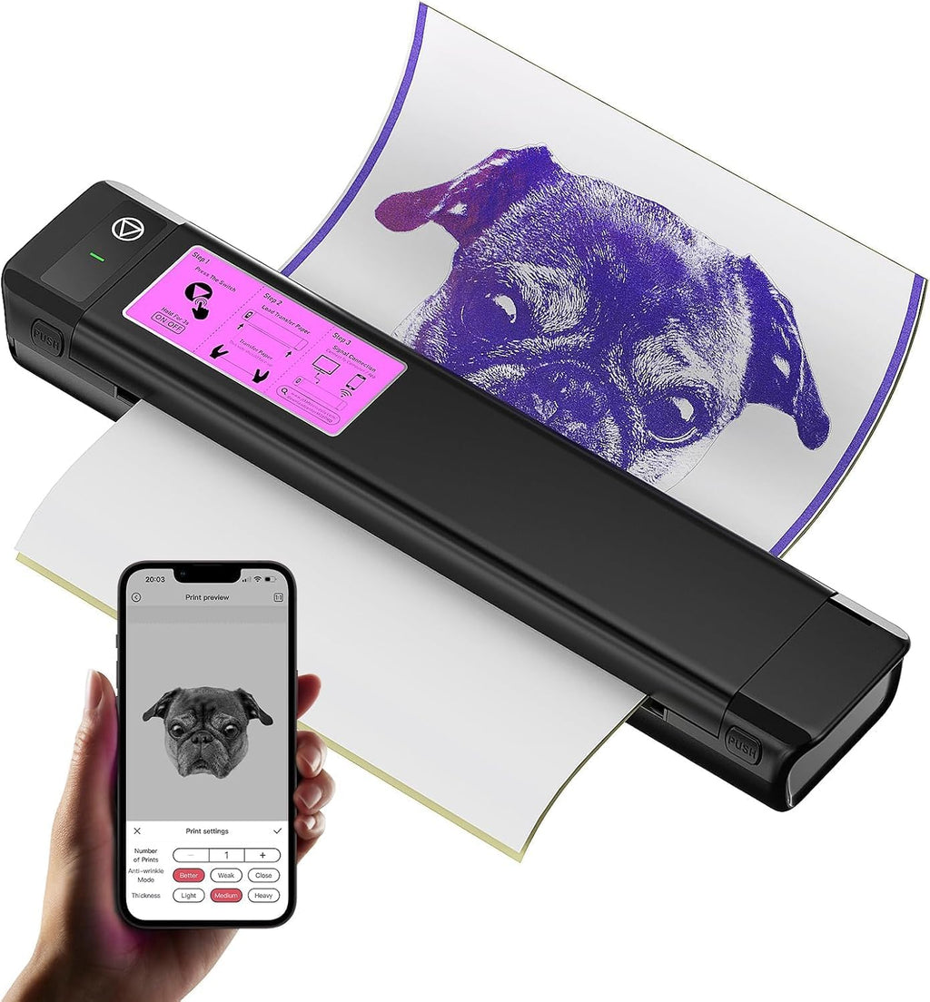 OZER M08Pro Wireless Thermal Tattoo Stencil Printer Inkless for Phone & PC