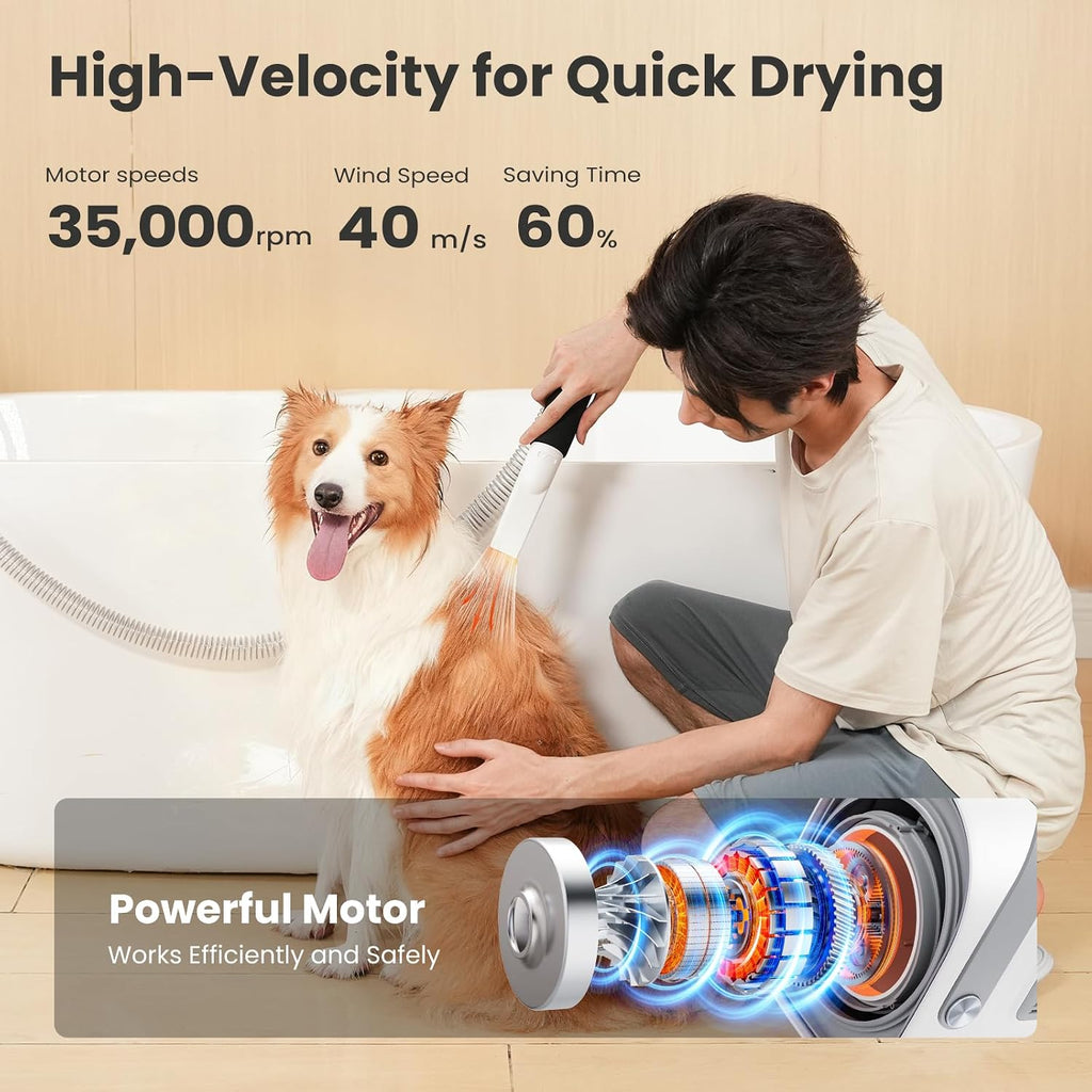 Pecute 7-in-1 Dog Grooming Vacuum & Dryer for Heavy Shedding