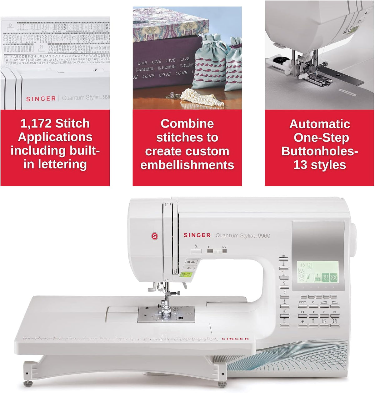 SINGERÂ® Quantum Stylist 9960 Computerized Sewing & Quilting Machine