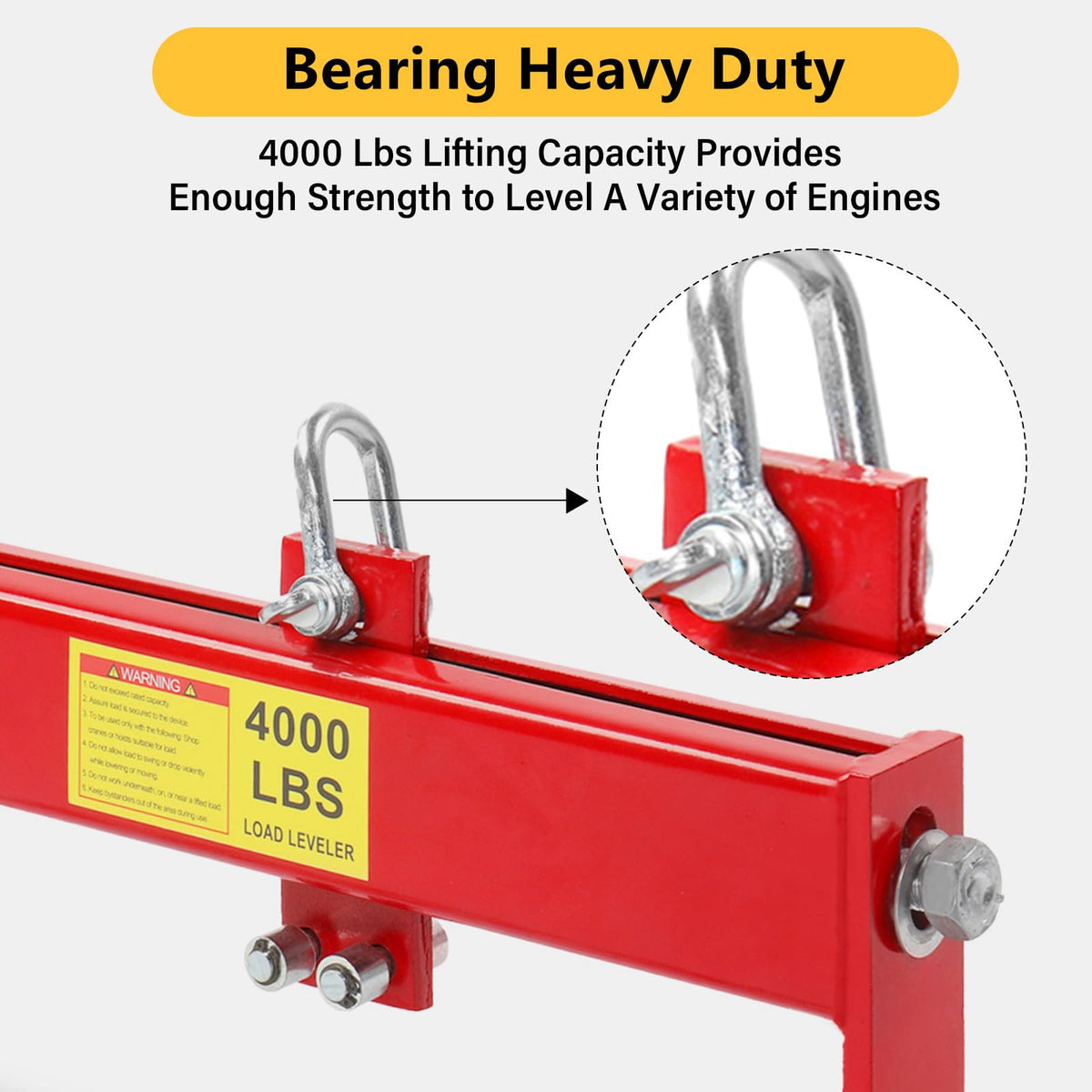 2 Ton Hydraulic Engine Hoist Crane, 4400LBS Folding Cherry Picker