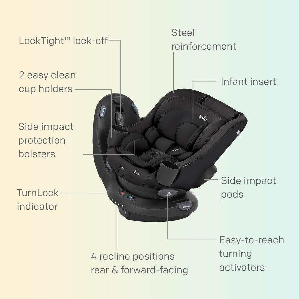 Joie Chili Spin SI 360 Rotating 2-in-1 Car Seat, Convertible