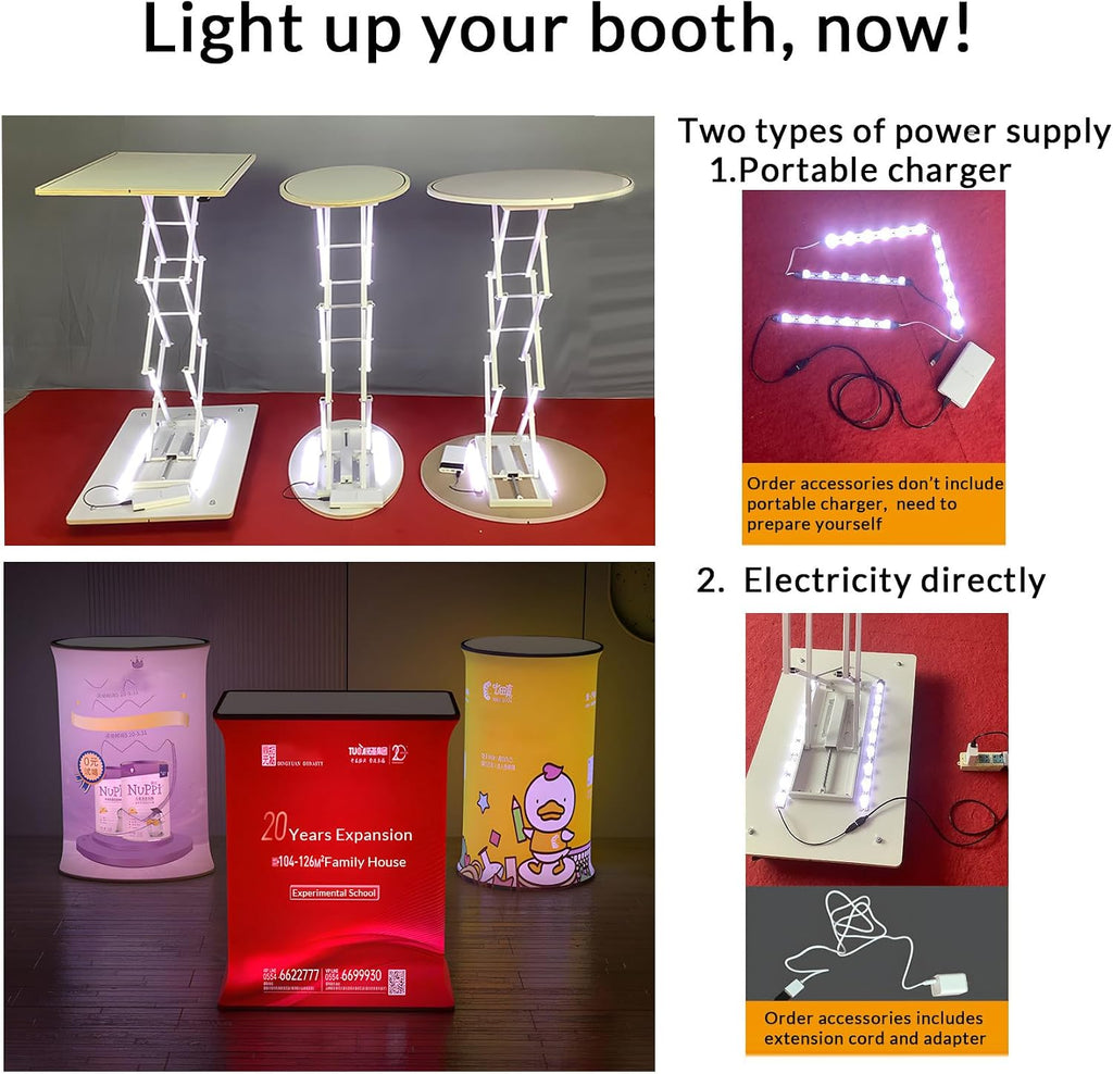 Customize Portable Trade Show Podium Table Display (Circular)