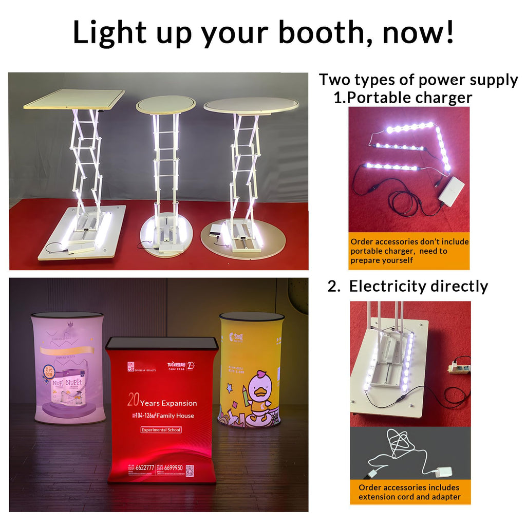 Customize Portable Trade Show Podium Table Display (Circular)