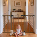 Cumbor 30-46" Baby Gate for Stairs, Auto Close Dog Gate for the House Black