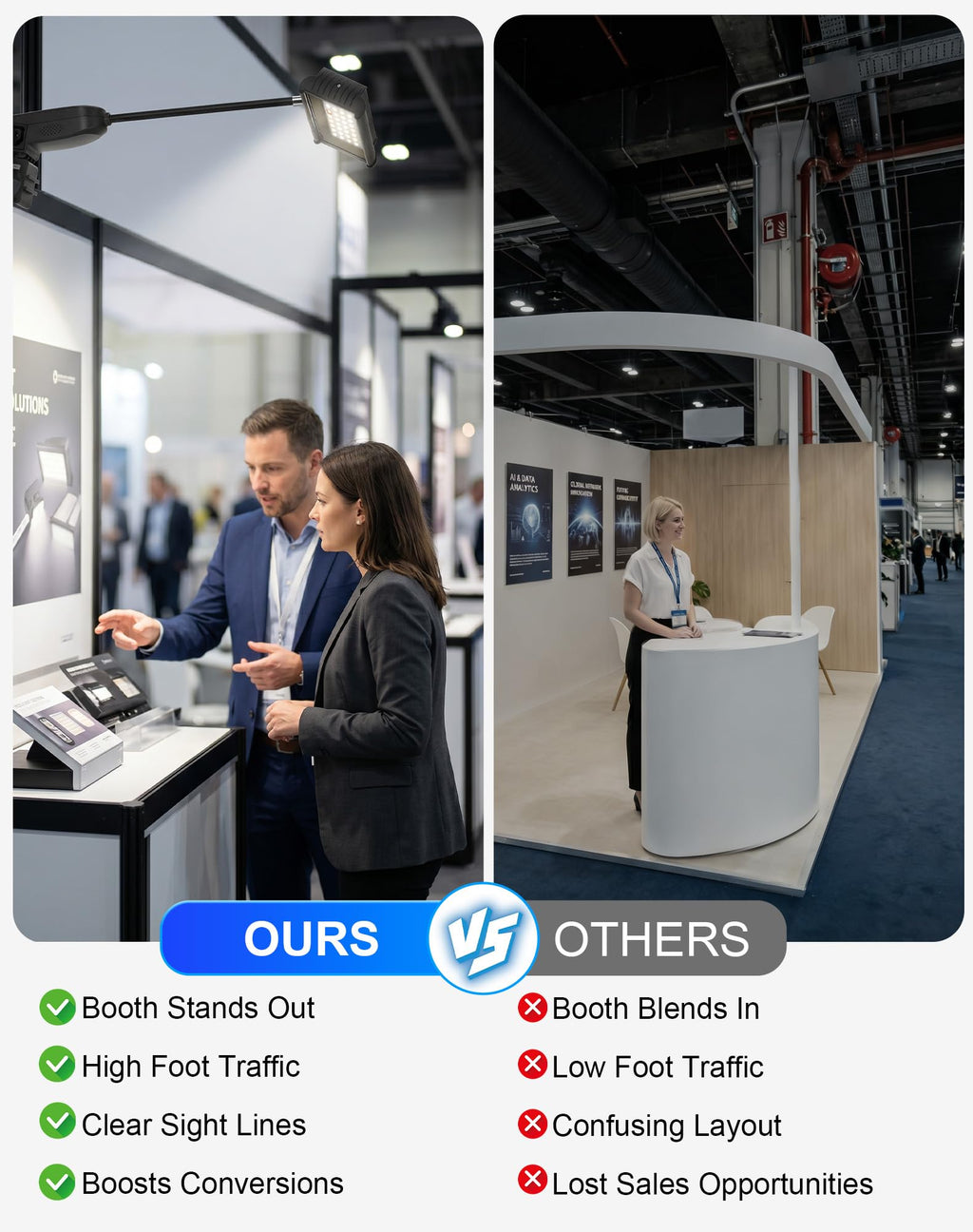 LED Trade Show Display Lights, Connectable for Exhibition Lighting