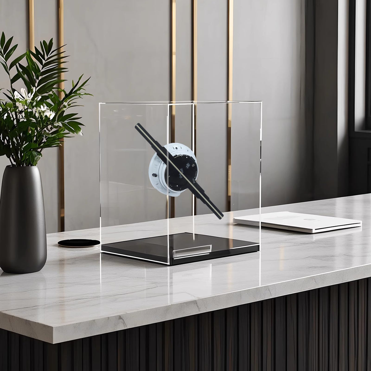 Missyou 3D Hologram Fan Display Cabinet with WiFi, Shelf and Speaker