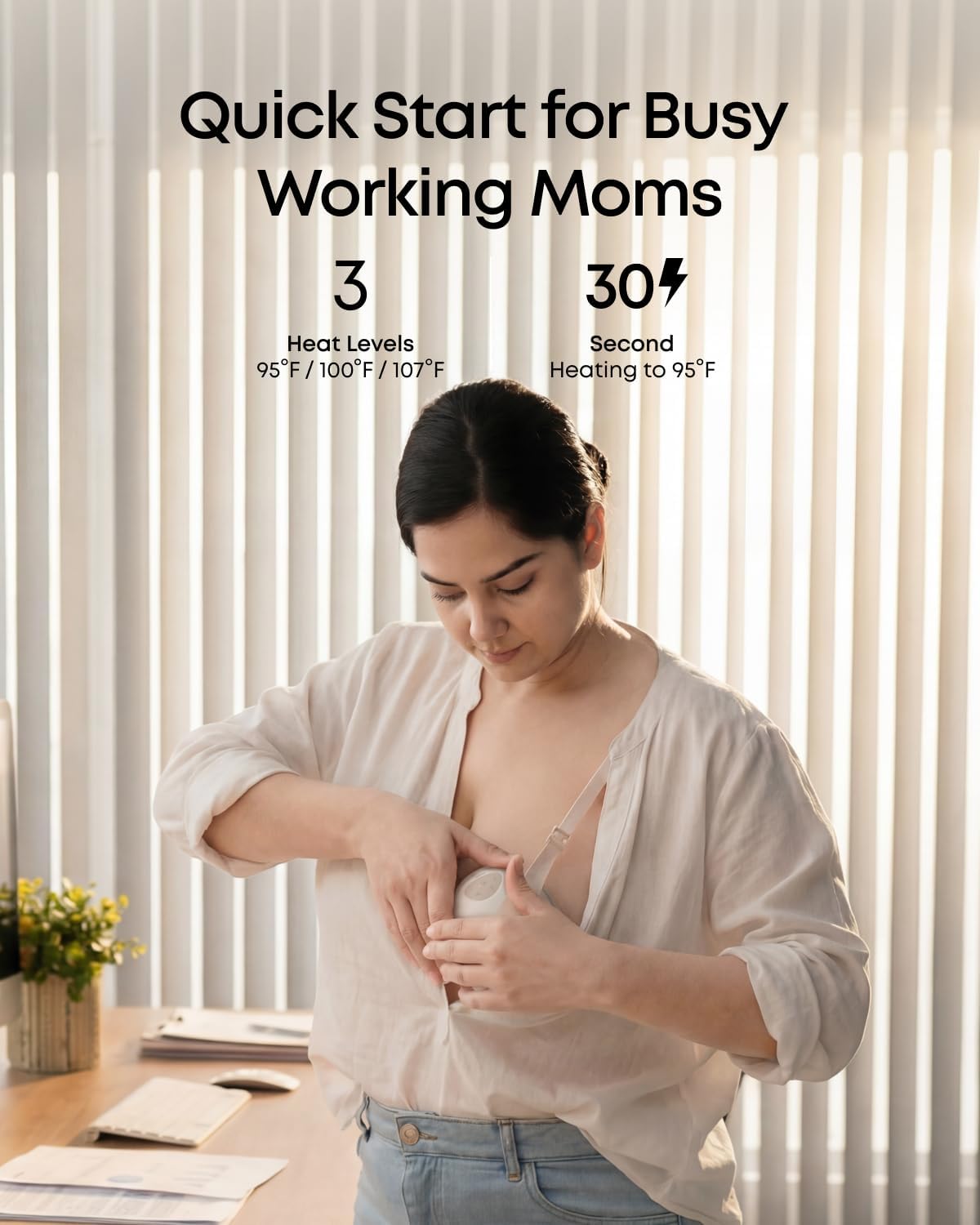 eufy Heated Wearable Breast Pump E20, Hands-Free, App Control