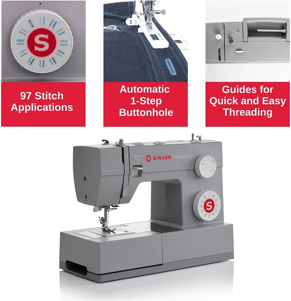 SINGERÂ® 4423 (Grey) High Speed Heavy Duty Sewing Machine with Accessory Kit