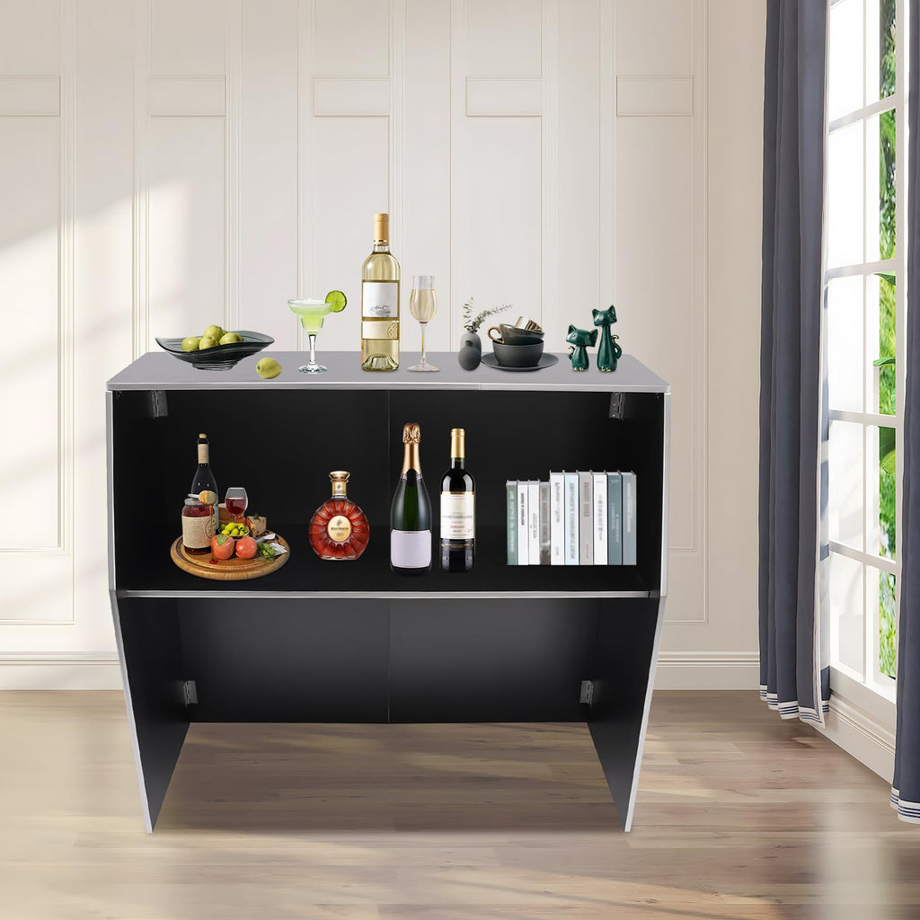 Portable Event Bar,Folding Portable Bar,Foldable Portable Event Bar Cabinet,Wine Bar Cabinet,Bar Cabinet,Foldable Bar Table,Foldable Storage Cabinet for Home Kitchen,Party