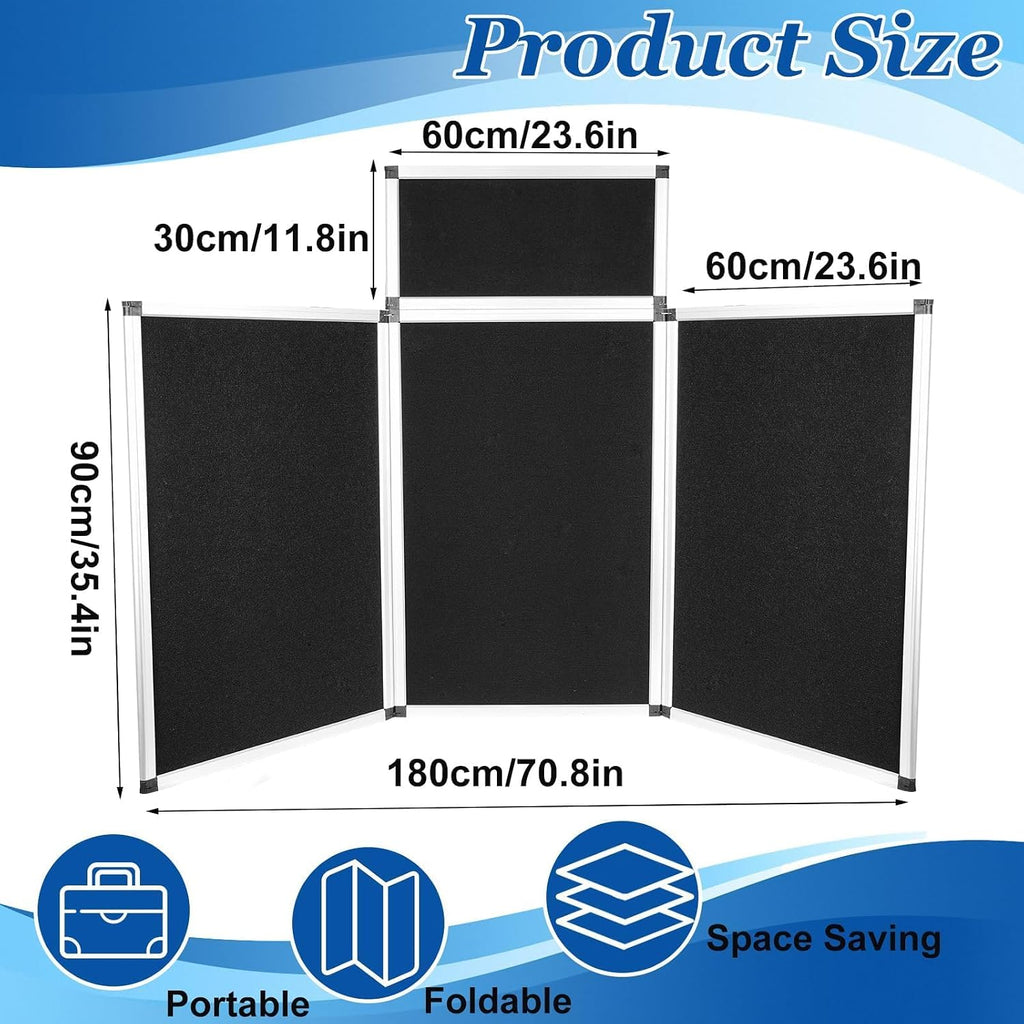 3+1 Panel Trade Presentation Board, 70.8" x 35.4" Folding Display Board