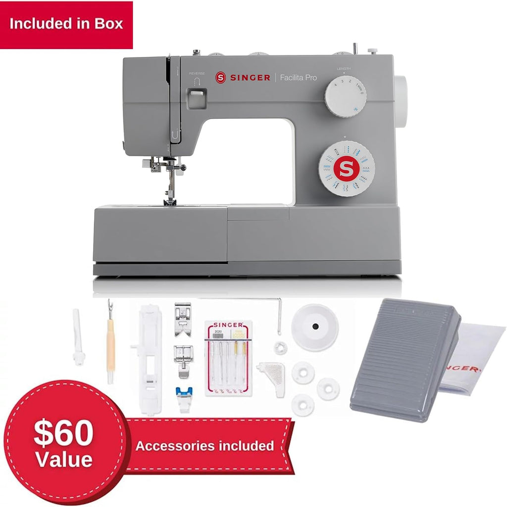 SINGERÂ® 4423 (Grey) High Speed Heavy Duty Sewing Machine with Accessory Kit