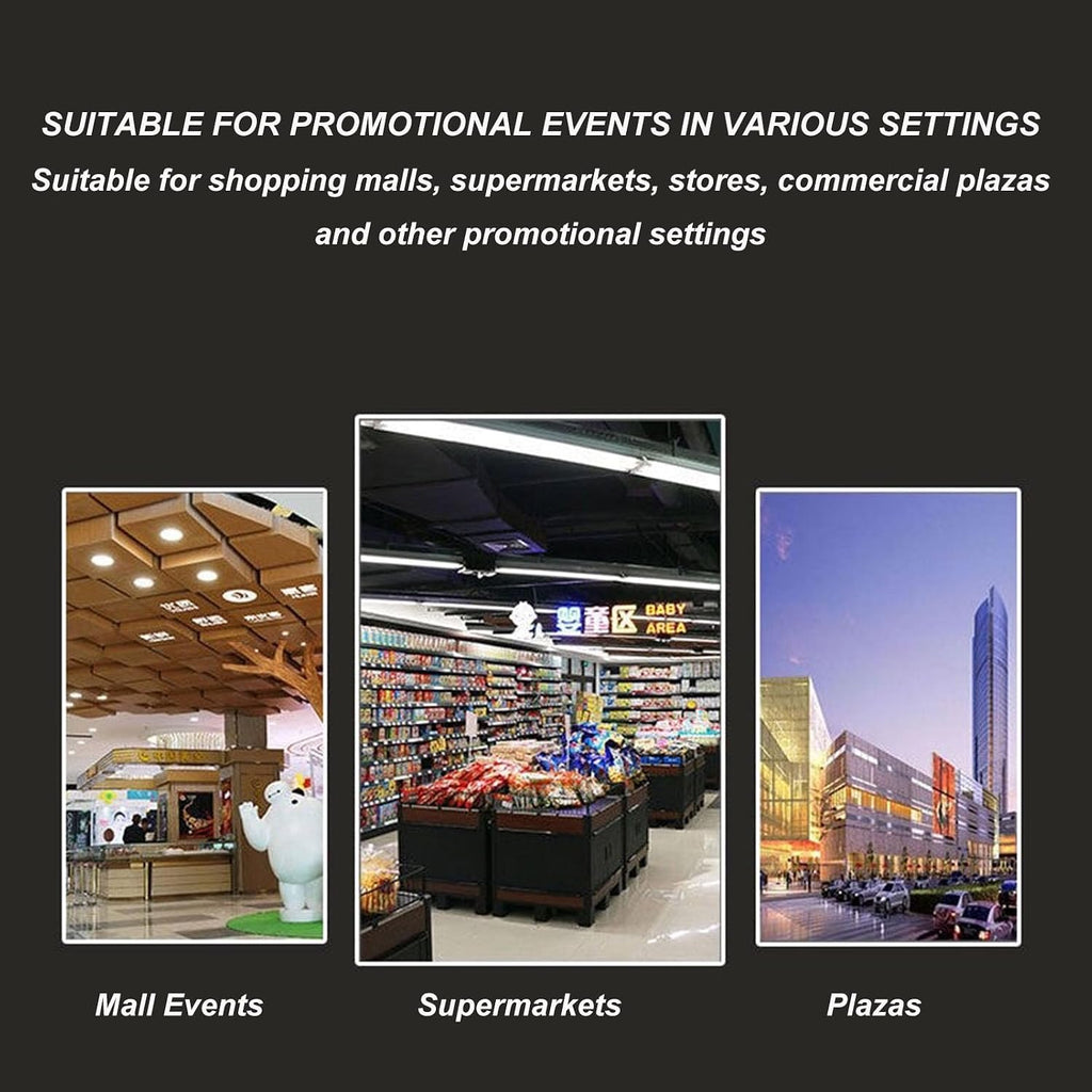 Portable Promotion Counter Table Foldable Booth Trade Show Display Banner Stand Reception Event Desk Retail Advertising Display Banner Stand,Supermarket Tasting Table (Without Wheels)